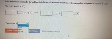 Solved Write The Net Ionic Equation For