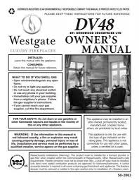 Owner S Manual Westgate Fireplaces