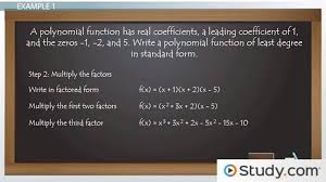 Writing A Polynomial Function With