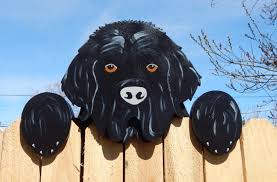 Newfoundland Dog Fence Ker Yard Art
