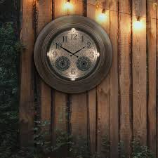 La Crosse Clock 21 In Brushed Brown