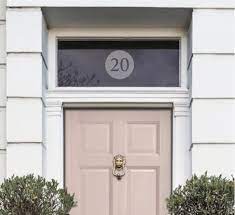 Frosted Fanlight Door Number Round