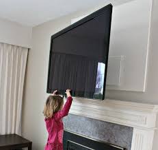 Tv Mounted Above Fireplace