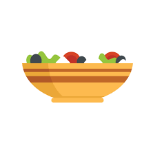 Greek Salad Icon Flat Vector Food Bowl