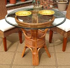 Pole Rattan 36 Bistro Table With Glass Top