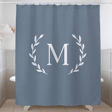 Laurel Initial Personalized Shower Curtain