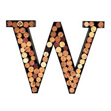 Wine Cork Holder Letter W Wine