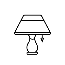Table Lamp Light Outline Icon Linear