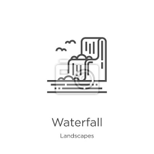 Waterfall Icon Vector From Landscapes
