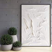 White Fabric Textured Canvas Plaster