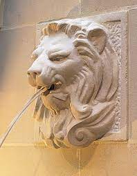 Stone Lion Wall Fountain Stone Water