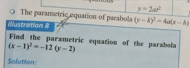 The Parametric Equation Of Parabola Y