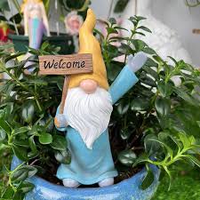 Whimsical Garden Gnomes Resin Red