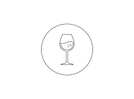 Valentine Red Wine Outline Icon Graphic