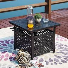 Patio Side Table With Umbrella Hole
