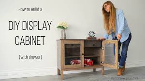 Glass Door Console Cabinet
