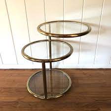 Vintage Mid Century Brass And Glass