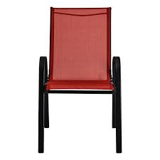 Stackable Red Sling Patio Chair