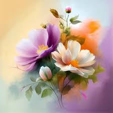 Beautiful Watercolor Flowers Painting