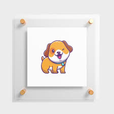 Cute Dog Winking Eye Icon Ilration