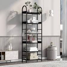 Tall Bookcase 6 Tier Shelves