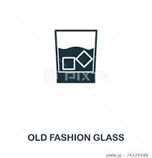 Old Fashion Glass Icon Line Style Icon