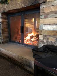 Double Sided Wood Burning Fireplace In