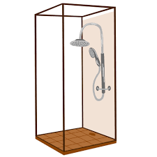 Shower Stall Icon Vector Cartoon Icon