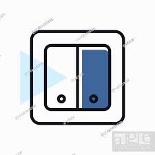 Electrical Switch Two Ons Flat Icon