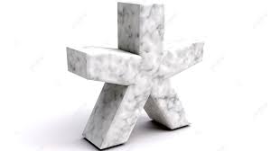 3d Marble Asterisk Icon White Sign On