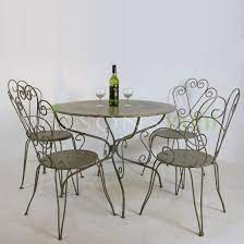 French Metal Garden Table Set