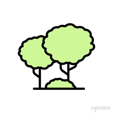 Tree Plant Icon Simple Color With