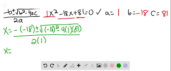 Quadratic Formula To Solve Equation X