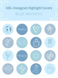 Blue Aesthetic Instagram Highlight