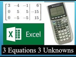 3 Equations 3 Unknowns With Excel