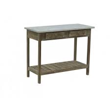 Wooden Console Table With Zinc Top 2