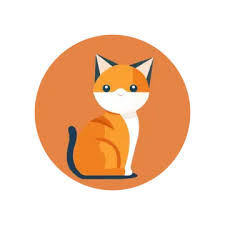 Hand Painted Cut Cat Animal Icon Vector