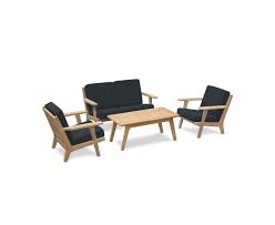 Belmont Mid Century Teak Garden Sofa Set
