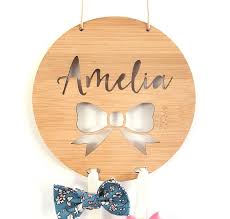 Bow Personalised Bow Hair Clip Holder