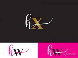 Colorful Hx Logo Icon Vector Signature