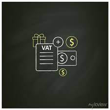 Value Added Tax Chalk Icon Indirect Tax