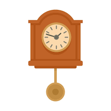 Grandfather Pendulum Clock Icon Flat