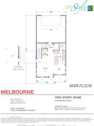 Melbourne Floor Plan Two Story Row