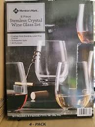 Stemless Crystal Wine Glass Set