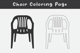 Plastic Chair Vector Art Icons And