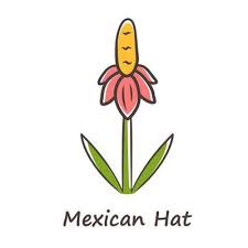 Mexican Hat Wild Flower Color Icon