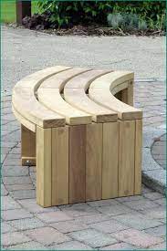 Curved Bench Wooden Bench Outdoor