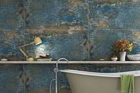 Metal Look Tile Manufacturer Blue
