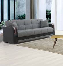 Hamilton Gray Black Sofa Bed W Wooden