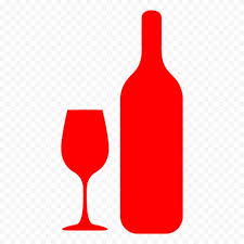 Red Wine Glass And Bottle Icon Png